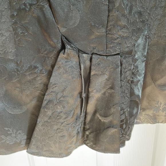 vintage scott mcclintock black brocade white lace off the shoulder dress - Picture 8 of 13